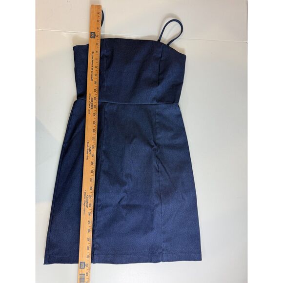 Altar'd State Women's Spaghetti Strap Sheath Blue Denim Mini Dress Size M Medium - Picture 10 of 11